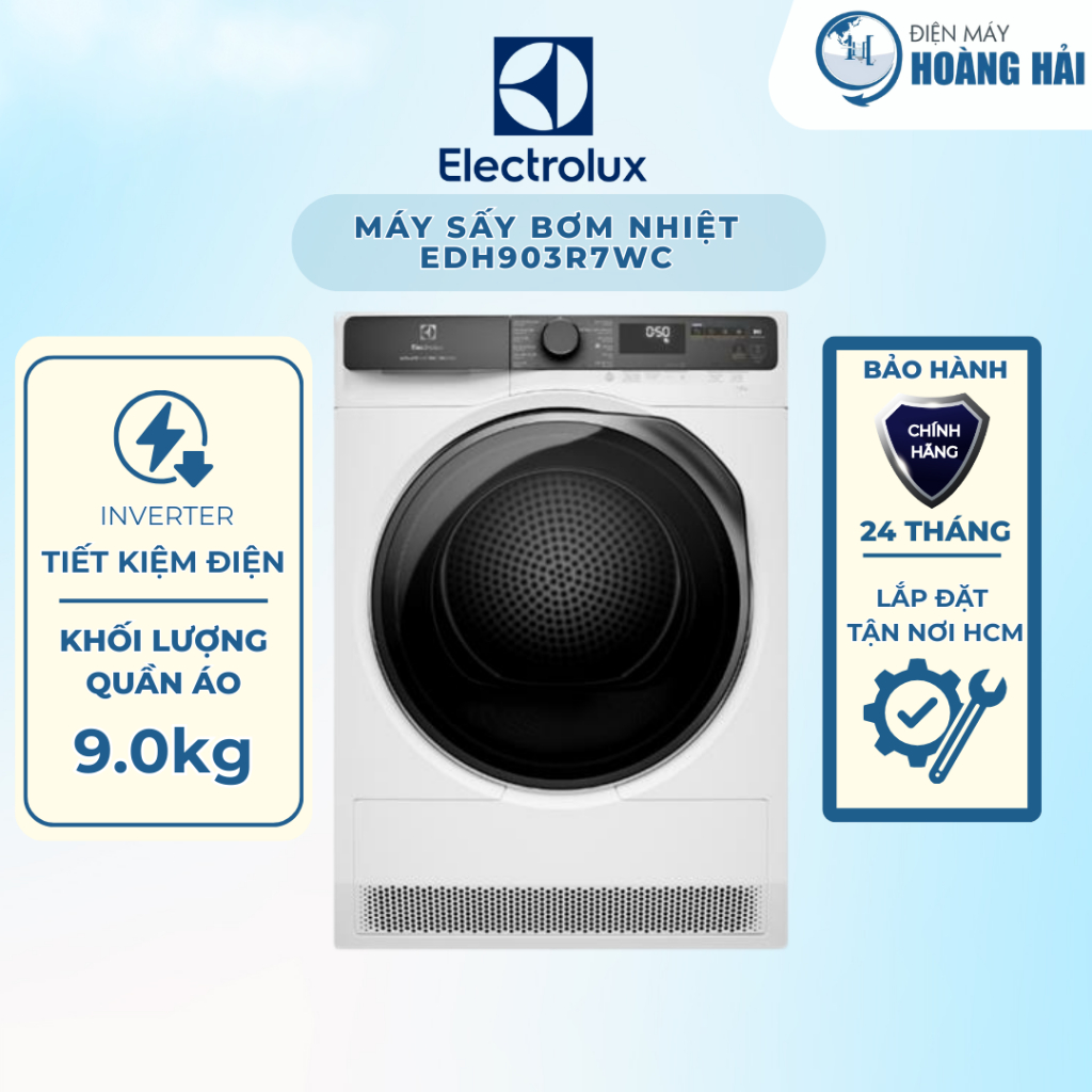 EDH903R7WC | Máy sấy bơm nhiệt Electrolux UltimateCare 9 kg EDH903R7WC - Hàng chính hãng