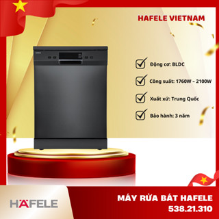 Máy Rửa Chén Độc Lập HDW-F60EB Hafele 538.21.310 - 8 Chương Trình Rửa - Động Cơ BLDC - FEM