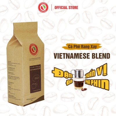 Cà phê rang xay Vietnamese Blend gói 500g - Rang vừa - Đắng vừa, thơm nhẹ - Pha phin - Copen Coffee