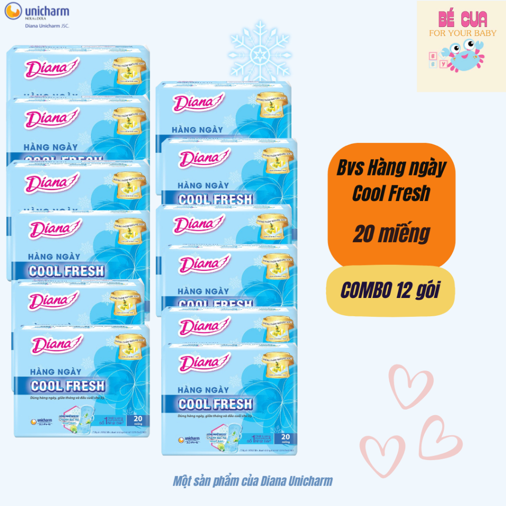 băng vệ sinh diana hàng ngày cool fresh 20 miếng/ 40 miếng
