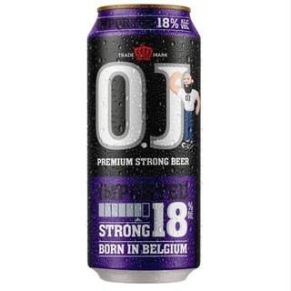 Bia Bỉ OJ Premium Strong Beer 18% 500ml thùng 24 lon