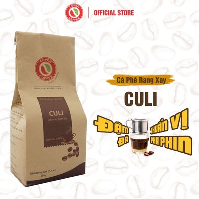 Cà phê rang xay hiệu Culi gói 250g - Rang vừa - Đắng nhẹ, chua thanh - Pha phin - Copen Coffee