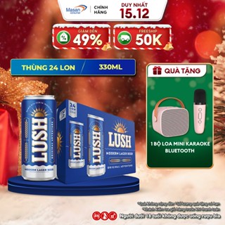  Bia LUSH cao cấp - Bia êm dễ uống - Thùngx24 Lon 330ML  Nồng độ cồn 4,5%  