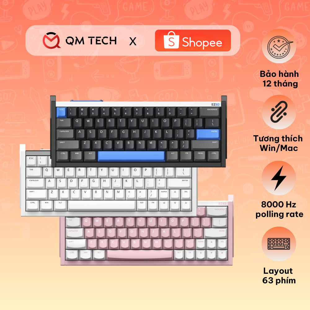 Bàn phím cơ chơi game có dây Rapid Trigger IQUNIX EZ63 | EZ80 - QMTECH STORE
