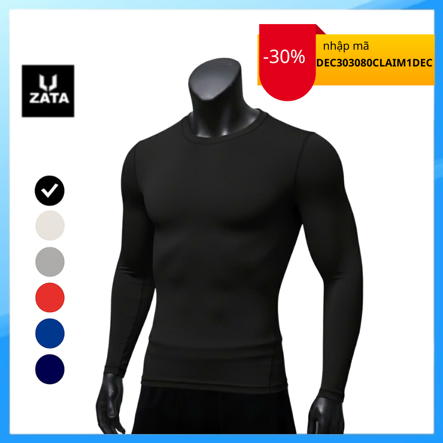 Áo Giữ Nhiệt Nam 💎𝑭𝑹𝑬𝑬𝑺𝑯𝑰𝑷💎 Áo Dài Tay Nam Body Bóng Đá Co Dãn 2 Chiều Zata Vn - ABD