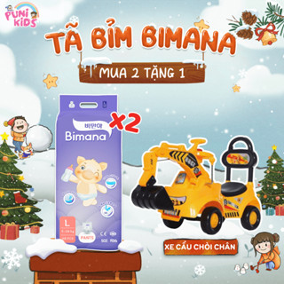   2BM  TẶNG XE CẨU CHÒI CHÂN  02 BỊCH Tã Bỉm Ngày Đêm BIMANA HÀN QUỐC chất lượng,mềm mại,an toàn,thấm hút tốt size NB-3XL 