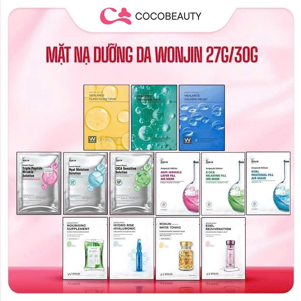 Mặt Nạ Dưỡng Da Wonjin Effect Concentrated Essence/ Ampoule/ Repair Mask 30g