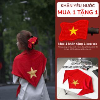 [CÓ BÁN SỈ] Khăn cờ đỏ sao vàng, Khăn 2 lớp, Khăn cờ tổ quốc, Khăn cờ Việt Nam, Khăn cờ 2/9 Việt Nam, Khăn yêu nước