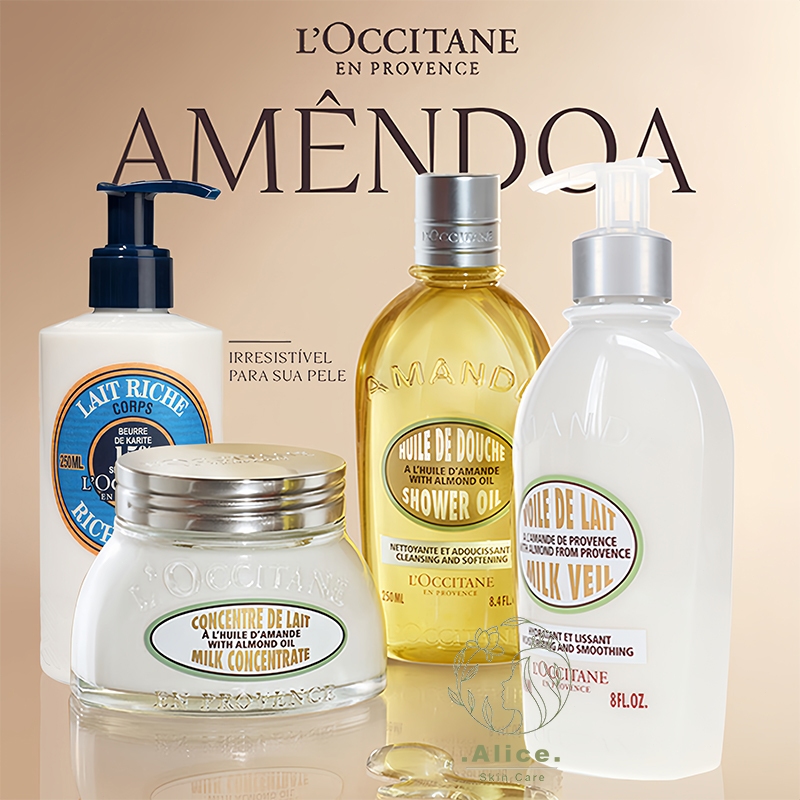 Sữa dưỡng thể và sữa tắm L'Occitane Almond Almond Milk Concentrate / Body Lotion / Almond Shower Oil