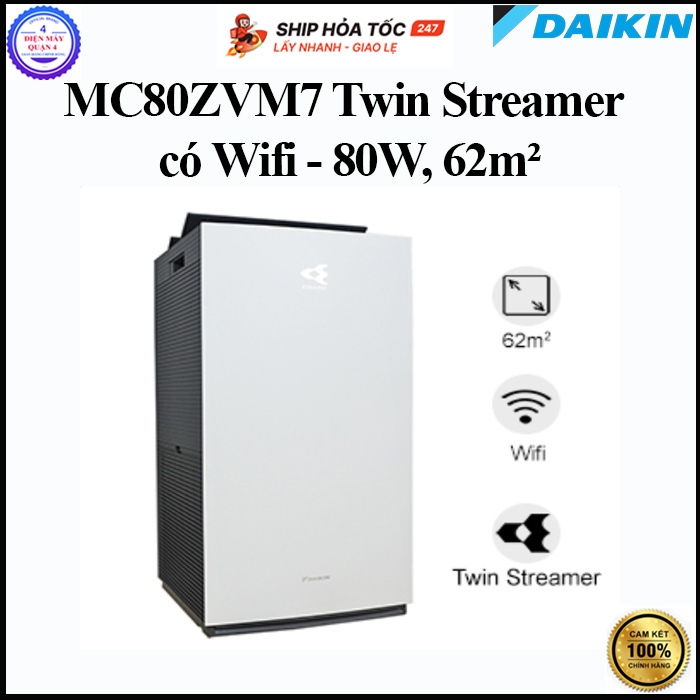(Giao hỏa tốc 2H) MC80ZVM7 -- Máy lọc không khí Daikin MC80ZVM7, chính hãng, mới 100%