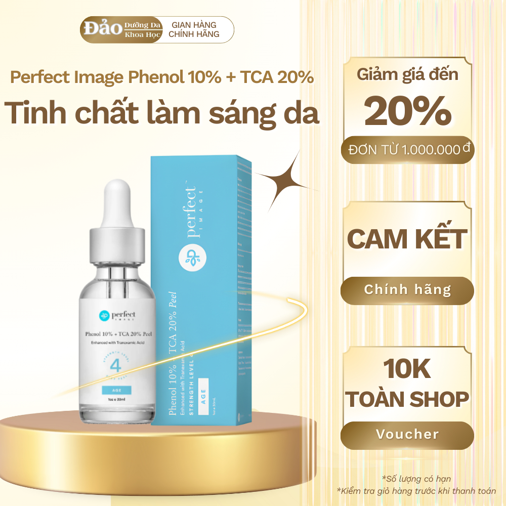 Tinh chất Peel da Perfect Image Phenol 10% + TCA 20% giảm nhăn, cải thiện sẹo và làm sáng đều màu da