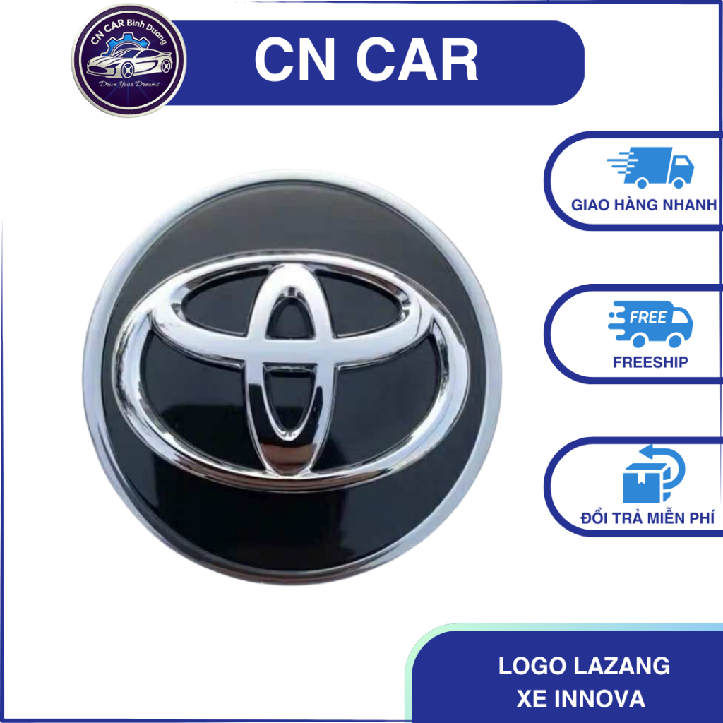 Logo chụp mâm, logo lazang xe Innova, Innova Cross, Camry kích thước tổng thể 62mm tạo vẻ đẹp cho mâ