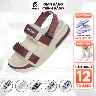  Giày Sandal Nữ SANDANI S1 NOC Dép Quai Hậu Nữ 2 Quai Ngang Giày Nữ Be Phối Nâu Nhẹ-Bền-Dễ Thương 