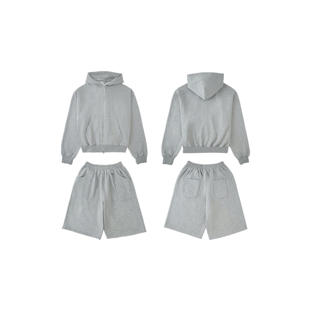 SET FDM HOODIEZIP + FDM SWEAT SHORT NỈ BÔNG ( THE CORE FDM GARMENT)