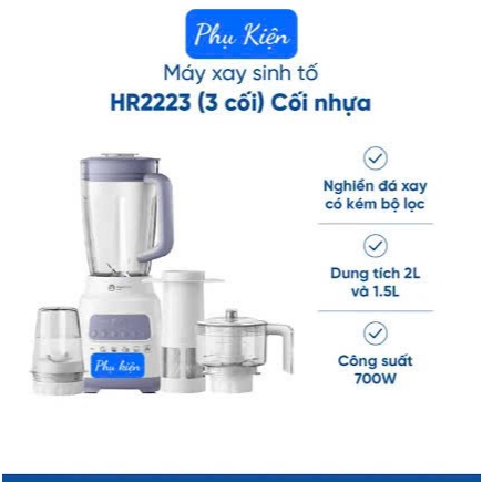 (CHÍNH HÃNG) PHỤ KIỆN MÁY XAY SINH TỐ PHILIIPSS MODEL HR2221/ HR2222/ HR2223