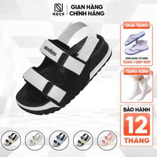  Giày Sandal Nữ SANDANI S1 NOC Dép Quai Hậu Nữ 2 Quai Ngang Giày Nữ Đen Phối Trắng Nhẹ-Bền-Dễ Thương 
