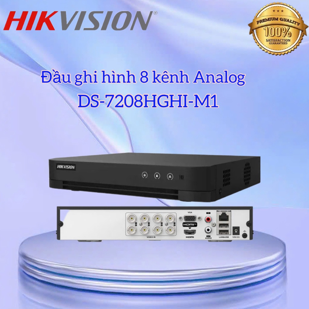 Đầu ghi hình Hybrid 8 kênh HIKVISION DS-7208HGHI-M1, Hỗ trợ camera HD TVI, HD CVI, AHD, Analog. chưa