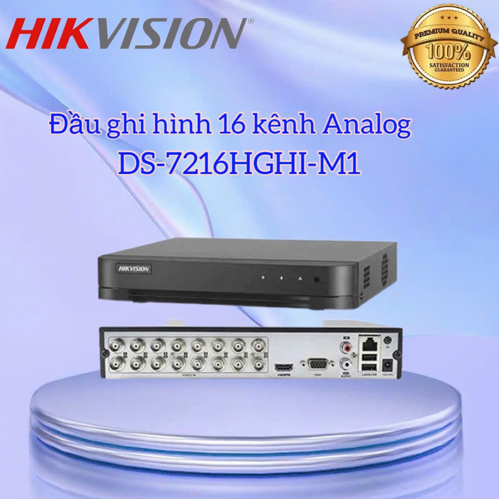 Đầu ghi hình Hybrid 16 kênh HIKVISION DS-7216HGHI-M1, Hỗ trợ camera HD TVI, HD CVI, AHD, Analog, Chư