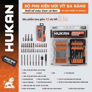  Bộ Phụ Kiện Mũi Khoan Vít HUKAN Đa Năng - G1-BPK10C,15C,43C_ Hàng Chính Hãng 