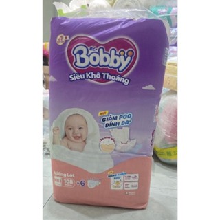  Miếng lót sơ sinh Bobby newborn 1-108 miếng lót + 6 tã quần mở một bên 