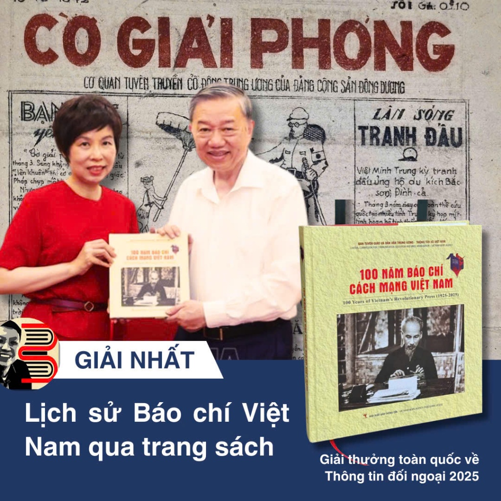Sách - (Bìa Cứng) 100 Năm Báo Chí Cách Mạng Việt Nam 1925-2025 - Thông tấn xã Việt Nam