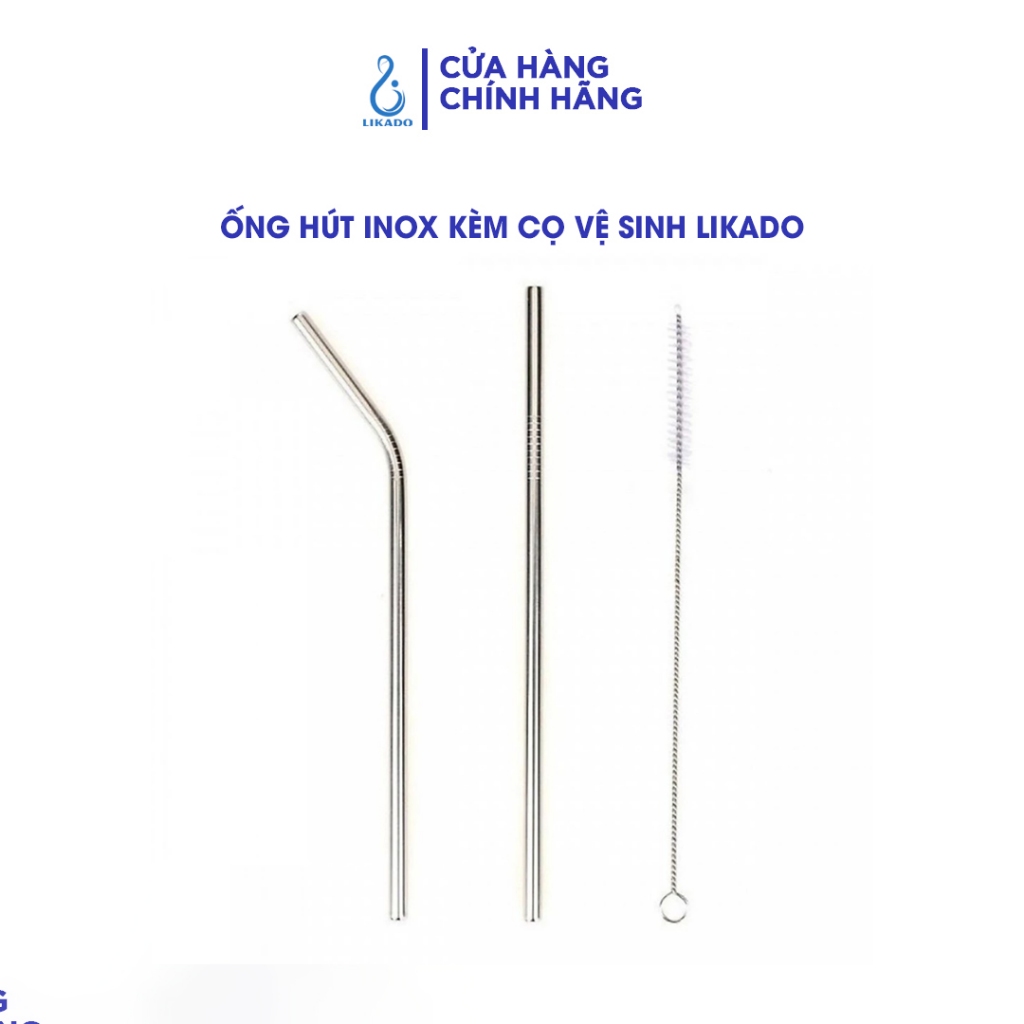 Ống hút inox kèm cọ vệ sinh Likado