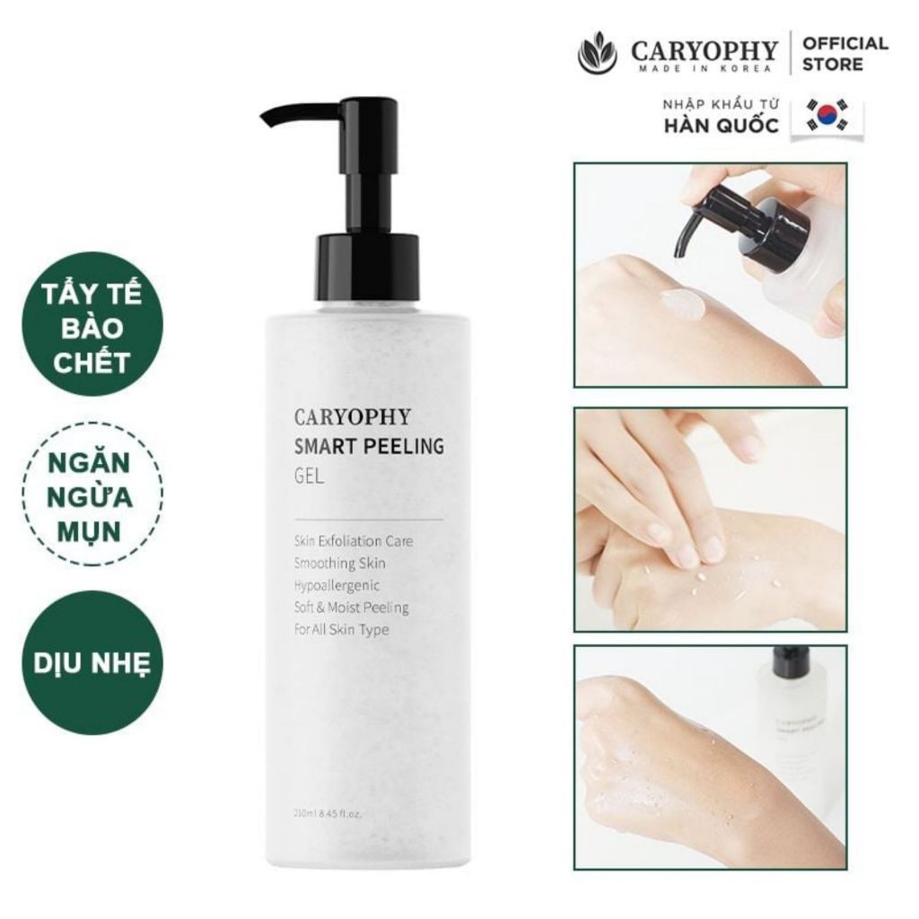 Gel Tẩy Tế Bào Chết CARYOPHY Smart Peeling Gel Hàn Quốc, Làm Sạch Da Mịn Màng 250ml–Min Min Cosmetic