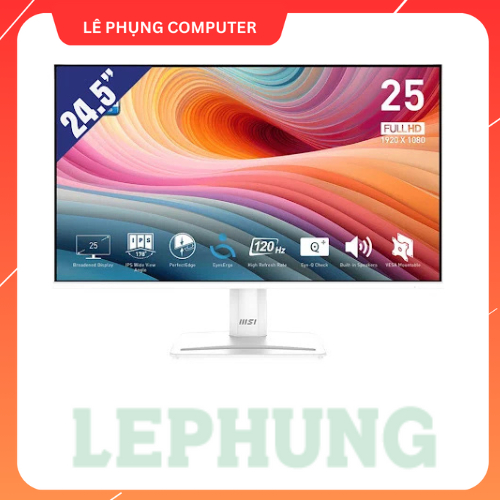 Màn hình máy tính MSI Pro MP251W E2 | 24.5" FHD 1920 x 1080 120Hz/1ms/ IPS | Loa tích hợp | DP/HDMI/