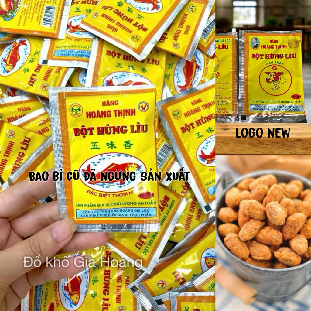 [Sỉ] Gói Húng Lìu Hoàng Thịnh Chuẩn - Gia Vị Tẩm Ướp Thịt Quay, Nướng, Lạp Xưởng, Lạc Rang Húng Lìu.