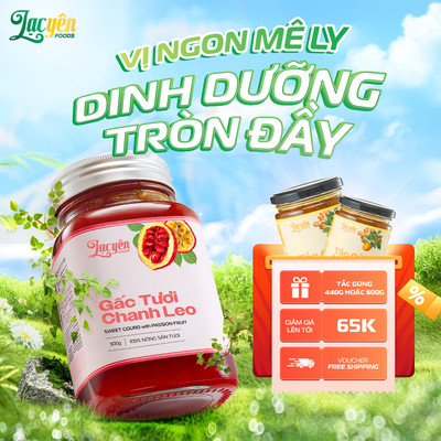 Gấc Chanh Dây Lạc Yên Foods - Nước Cốt  Vị Chua Ngọt Làm Nước Giải Khát Cho Cả Gia Đình