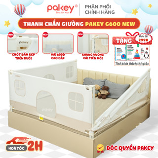   HỎA TỐC  Thanh Chắn Giường Cho Bé Pakey G600 Mẫu Mới Vải 600D Cao Cấp Khung Vuông Dày Dặn Nâng Hạ 100% Bằng 1 Bên 