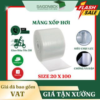  Màng xốp khí xốp nổ xốp hơi túi bóng khí chống sốc đóng gói bọc hàng 30cmx100m 