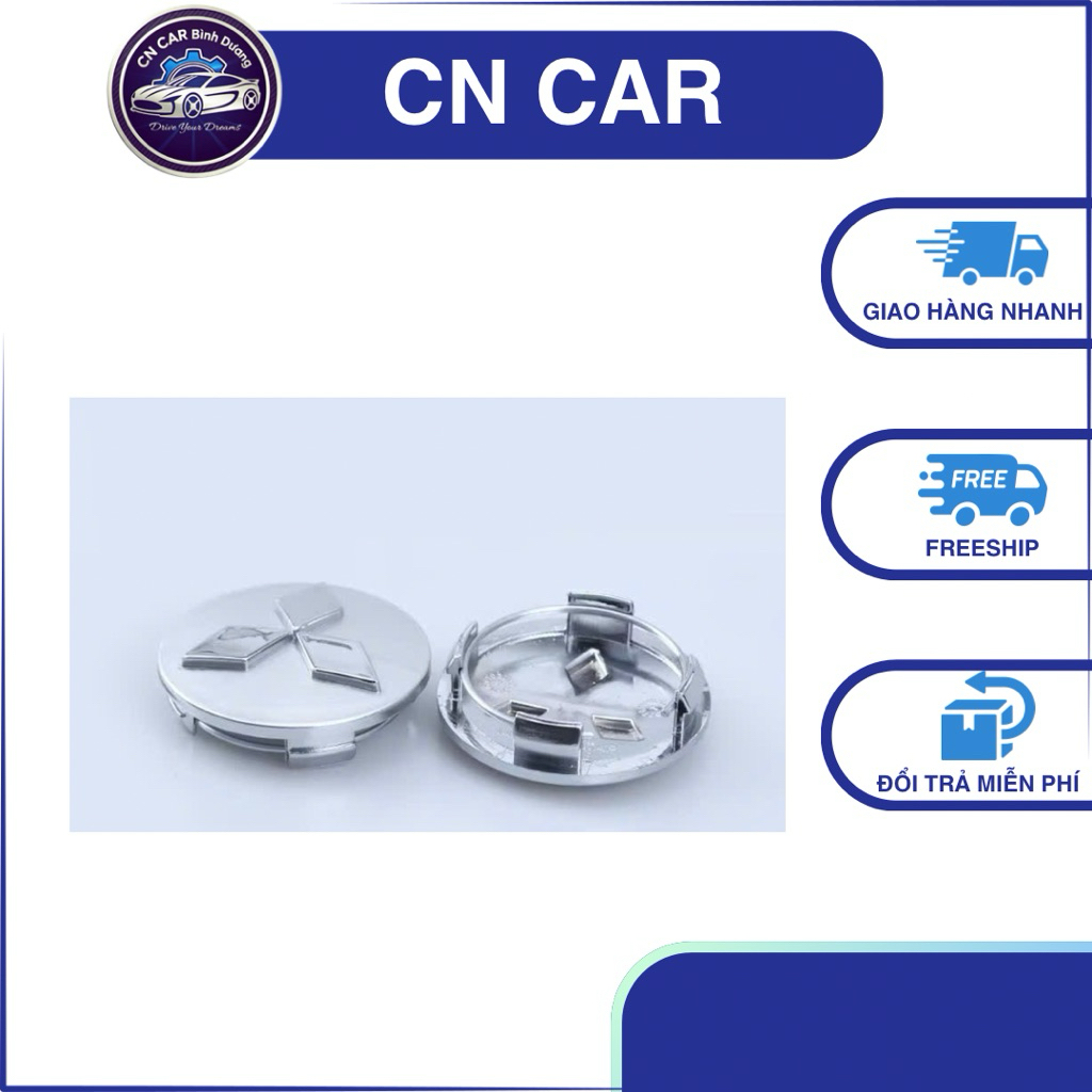 Logo chụp mâm mitsubishi , ốp lazang  xpander,triton.. bánh xe ô tô Mitsubishi đường kính 60mm