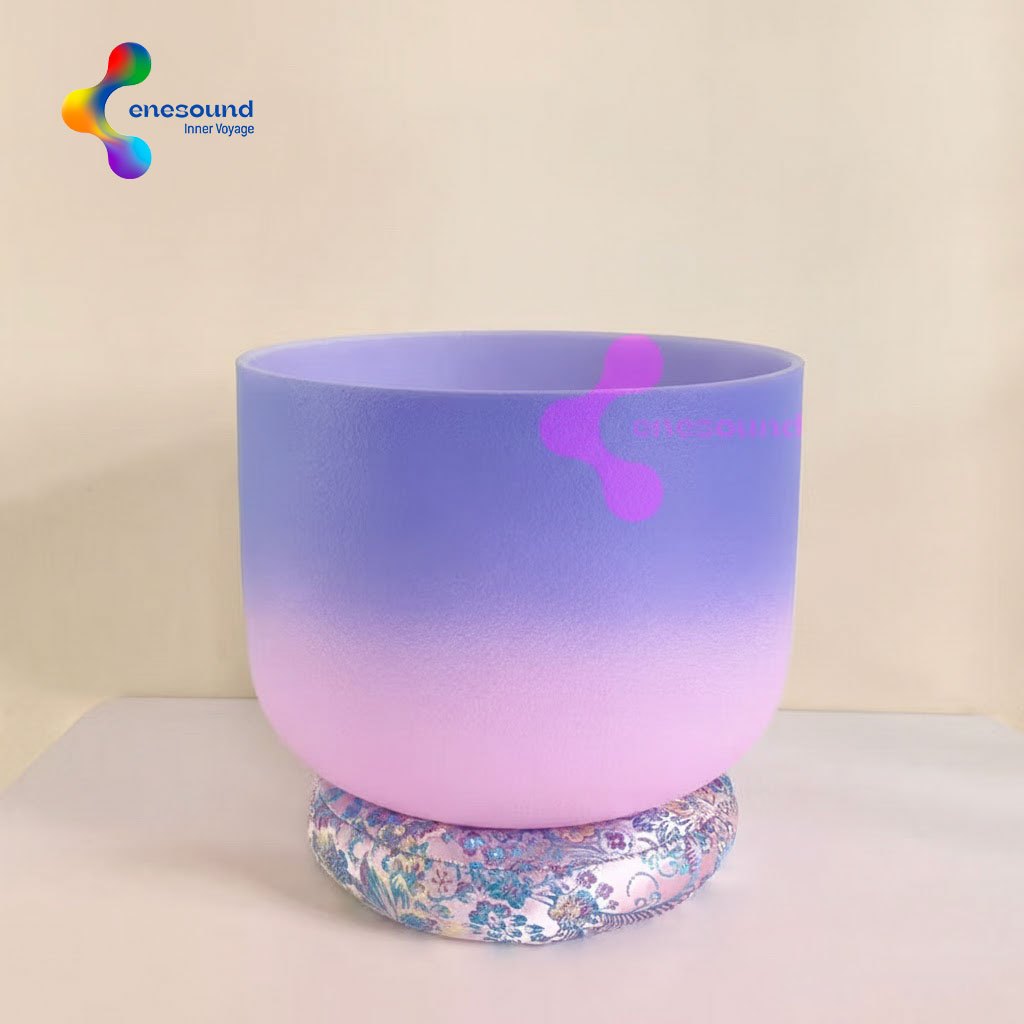 Chuông xoay Chuông ngọc thạch anh - Indigo Pink Candy Crystal Singing Bowl