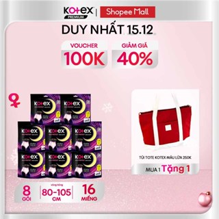   KOL LIVE  Combo 8 Băng vệ sinh Kotex Ban Đêm dạng quần cỡ L XL 2x16 