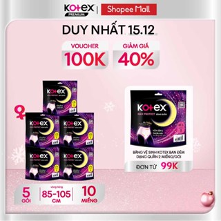  Combo 5 Băng vệ sinh Kotex Ban Đêm dạng quần cỡ L XL 2x16 