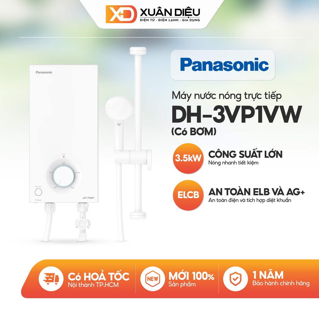 DH-3VP1VW | DH-3VS1VW | DH-4VP1VW | DH-4VS1VW Máy Nước Nóng Trực Tiếp Panasonic