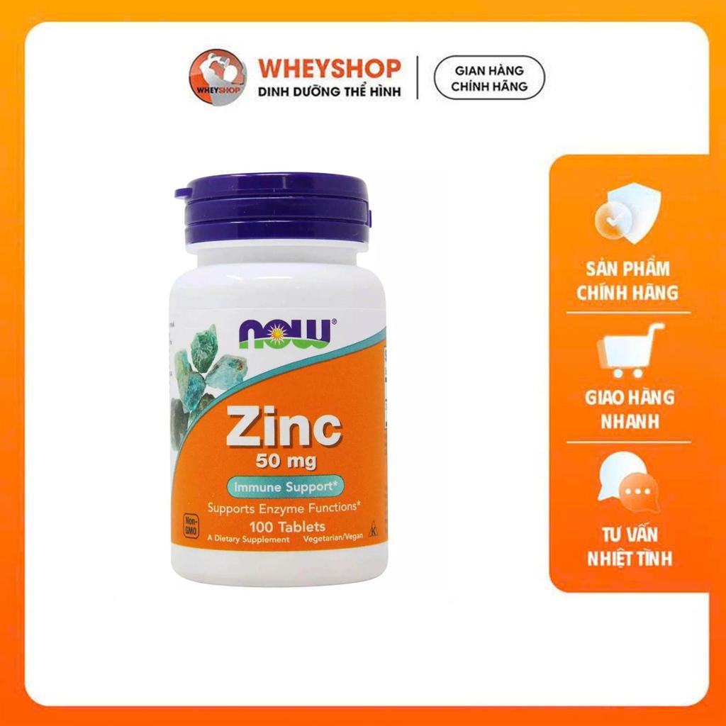 Viên Uống Bổ Sung Kẽm Now Zinc 50mg (100 - 250 viên) - WHEYSHOP.HANOI