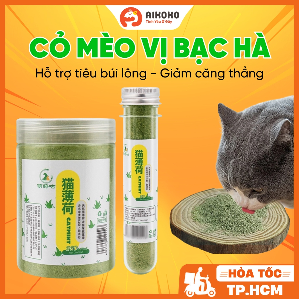 Cỏ Bạc Hà Catnip Dành Cho Mèo - Giúp Tiêu Búi Lông, Xả Stress Cho Mèo - Aikoko