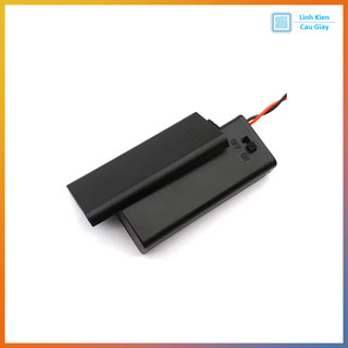 Hộp Đế 2 Pin AAA có nắp và công tắc