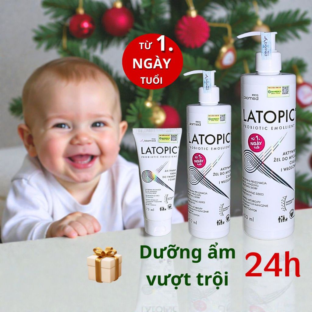 Kem Dưỡng Ẩm LATOPIC Cho Bé Viêm Da Cơ Địa Chính Hãng Dưỡng ẨM Toàn Thân Chàm Sữa Khô Nẻ Dị Ứng