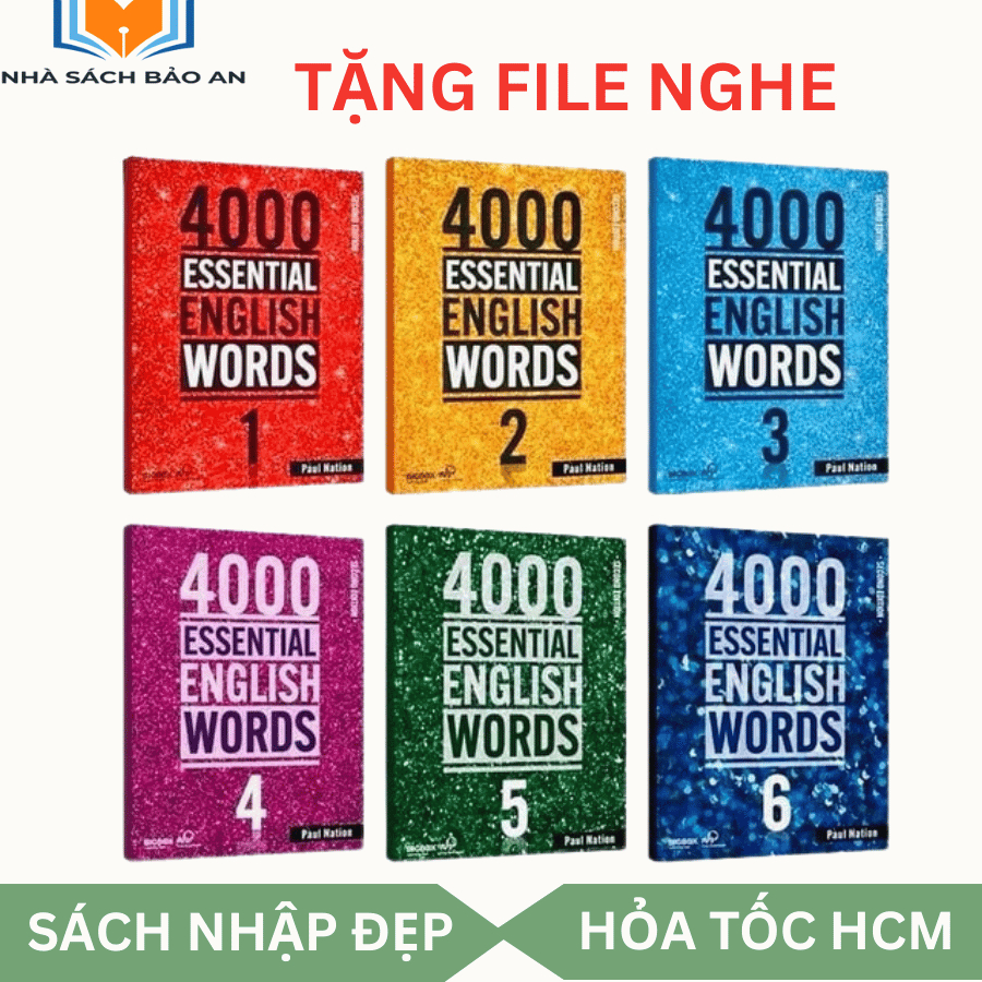 Sách - 4000 Essential English Words – 6 Books + AUDIO| Bản Nhập Khẩu, Sách học từ vựng