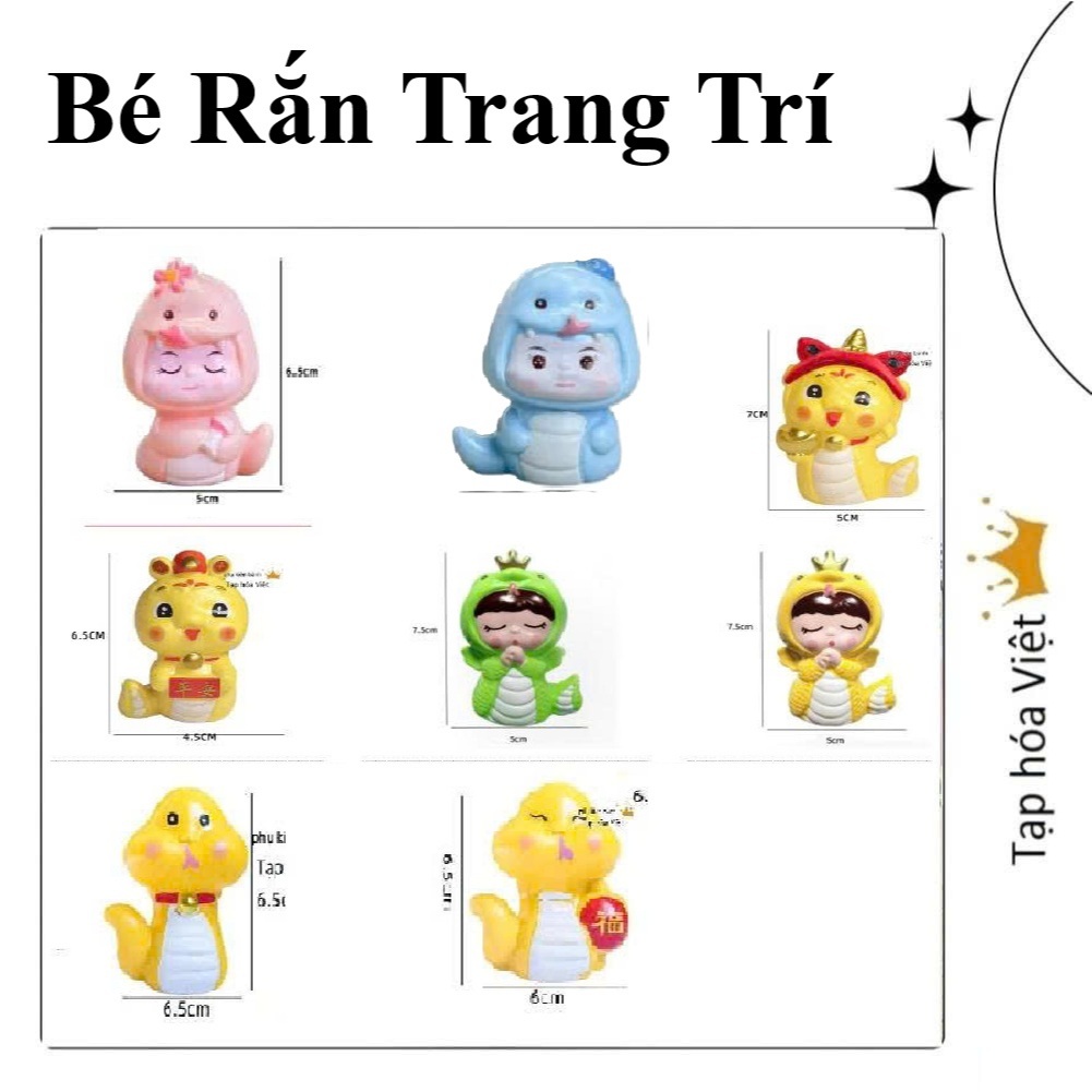 RẮN VÀNG trang trí bánh kem, rắn nhựa trang trí tháp oán, tháp tài lộc