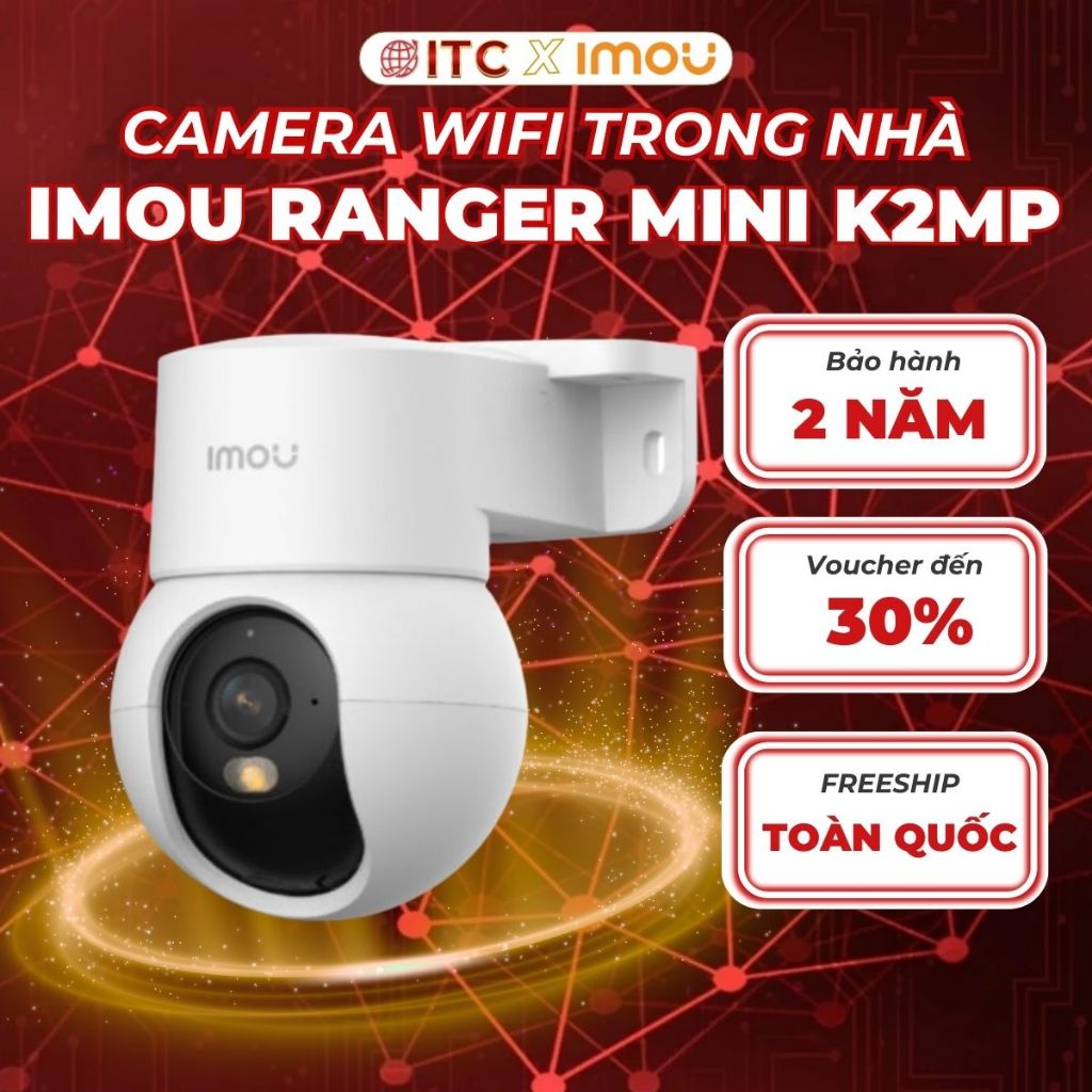 Camera trong nhà Imou Ranger Mini K2MP 5MP (3K) | 3MP (2K) Siêu sắc nét, màu đêm thông minh, còi báo