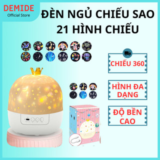  Đèn ngủ chiếu sao DEMIDESHOP chiếu sao vũ trụ cổ tích đại dương sinh nhật giáng sinh LED 3D 6 Hình 