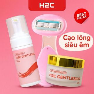  Set Cạo lông nữ H2C GentleSilk - Dao cạo Bọt cạo Kem dưỡng Sau Cạo 