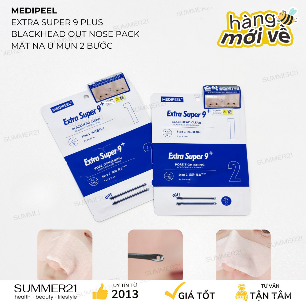 Mặt nạ ủ mụn MEDIPEEL EXTRA SUPER 9 PLUS BLACKHEAD OUT NOSE PACK