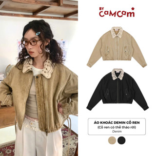  Áo Khoác Denim Mặc 2 Kiểu Bycamcam Áo Khoác Jean Dày Dặn Thu Đông 2025 AKHD318 