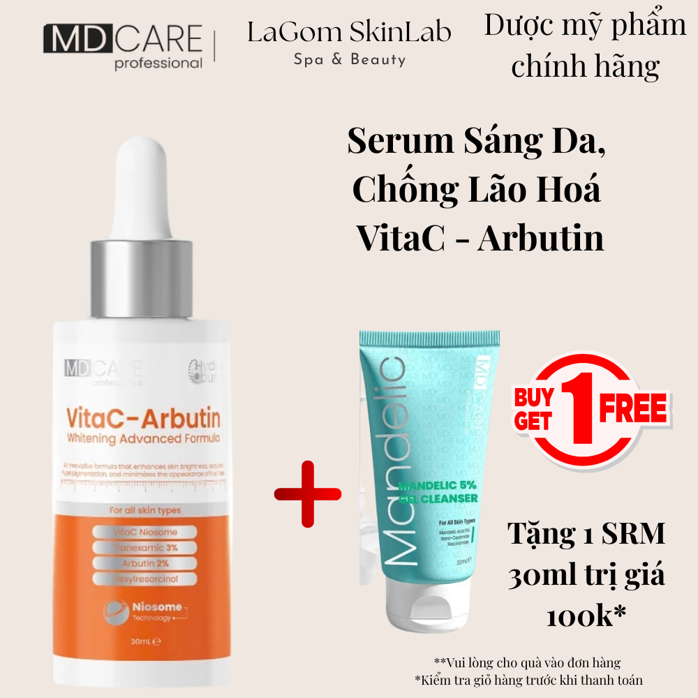 Serum Sáng Da, Chống Lão Hoá MD CARE VitaC-Arbutin Serum - Whitening Advanced Formula 30ml