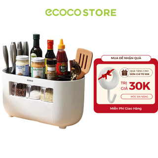  Kệ Giá Để Đồ  Ecoco E2114 Kèm Hộp Gia Vị Để Bàn Nhà Bếp Đa Năng thông minh thế hệ mới 